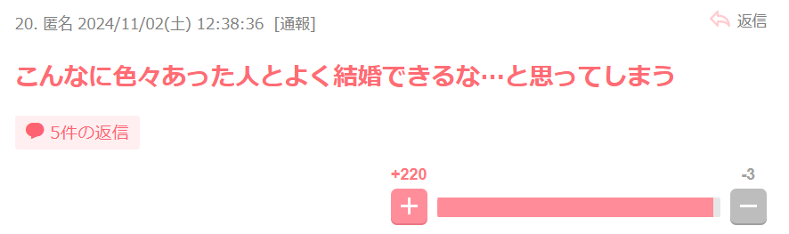 よく結婚できるなという驚きの声